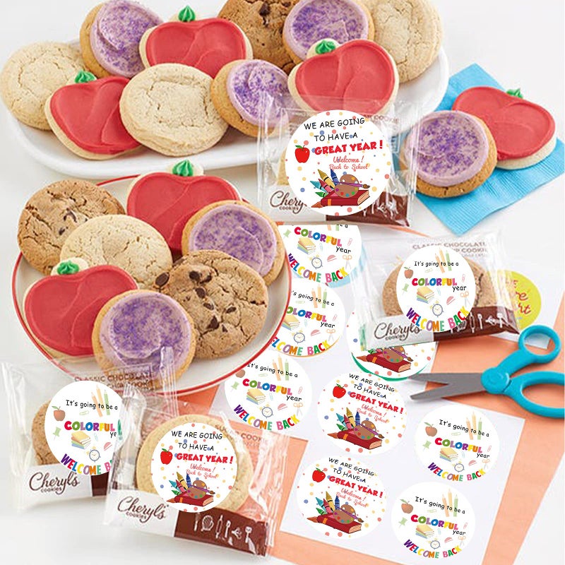 Hilgue 80 Pcs Welcome Back to School Stickers  First Day of School Adhesive Gift Labels  First Day of School Classroom Party Favors Present Decorations (2 Inches) - Image 5